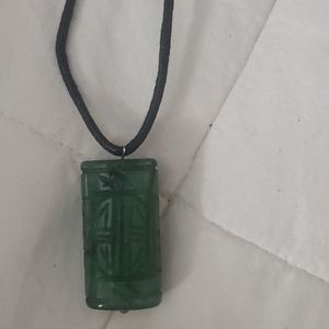 Genuine Jade pendant cord necklace